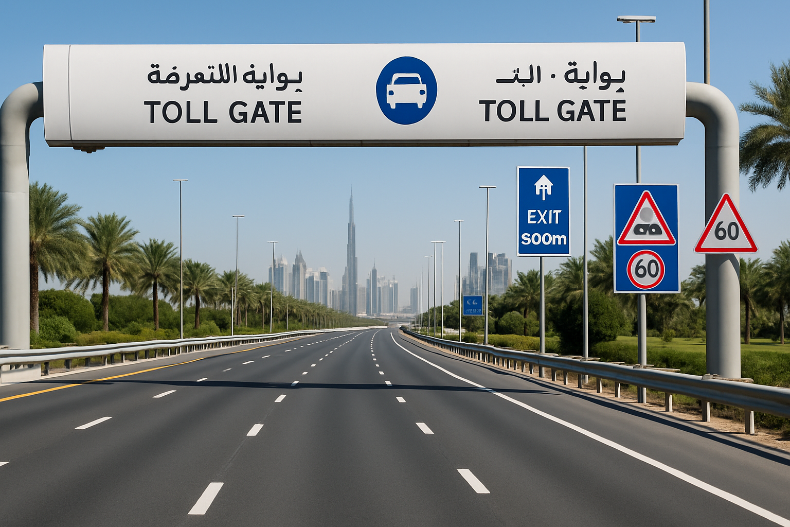 Safe and Well-Maintained Dubai Toll Road Infrastructure